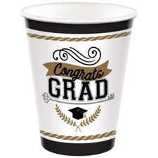 Graduation Achievement Is Key 9 oz Paper Cups 50 Per Pack Graduation Decoration