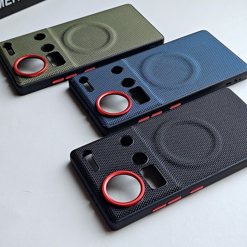 Funda trasera híbrida ultra magnética TPU+Nylon+metal para Nubia Z70 Ultra/Z70s - Imagen 8 de 17