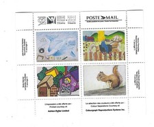 Canada 1992 Canada 92' Philatelic Exhibition #5 miniature pane of  4 labels MNH