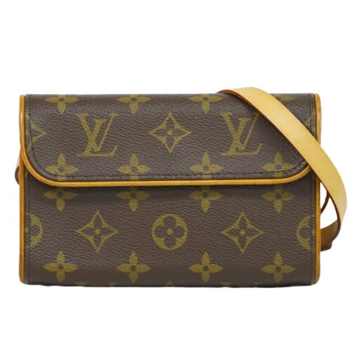 Bolso de cinturón de lona marrón con monograma Louis Vuitton Pochette florentino M51855 - Imagen 1 de 24