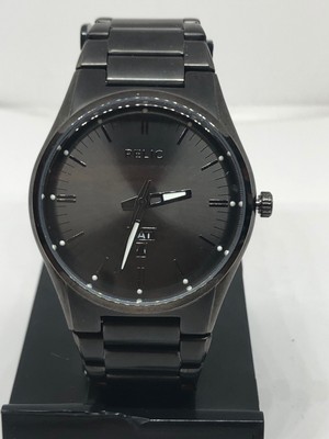 Stainless Steel Analog Black Dial 