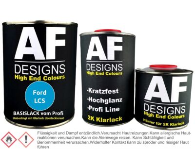 Autolack für Ford LCS Lichtblau 1,25L Klarlack Set