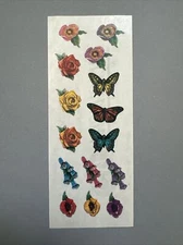 Mrs. Grossman's Stickers | FLOWERS BUTTERFLIES | Retired ‘97 Creative Memories