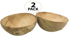 2055 Pk2 Coconut Cup Flat Base Bird Parrot Seed Water Bowl Toy Craft Toys Pet