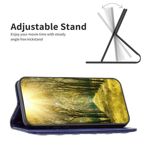 Grid Leather Card Wallet Phone Case For Motorola G200 G72 E20 G Play G22 S30 G62 - Picture 8 of 15