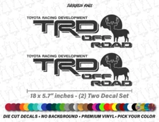 TRD Off Road Deer Hunter Decal Set for Toyota Tacoma Tundra Truck 4x4 Stickers