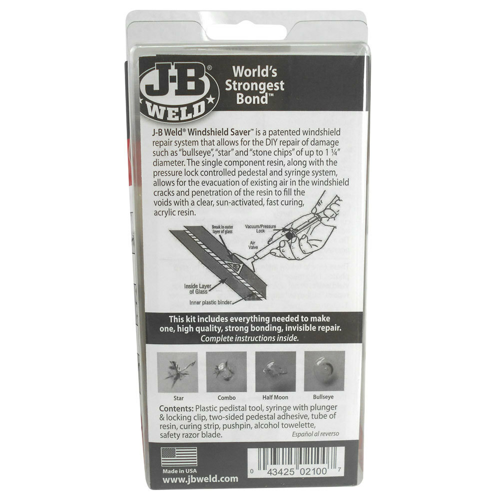 JB Weld Windshield Saver Glass Repair Kit JB Weld 2100 eBay
