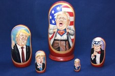 Political Leaders Nesting Doll Donald Trump Hand Paited Doll 6.5''