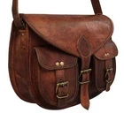 13" Leather Vintage Women Handbag Bag Purse Shoulder Hobo Messenger Tote Brown
