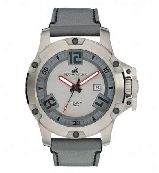 Adora Nautic AN2152 Herrenuhr Titan Leder 20Bar - Bild 1 von 1