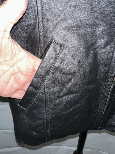Wilsons Kids Black Leather Jacket Thinsulate, XL Biker, Rock, Cool, Grease EUC - Picture 5 of 10