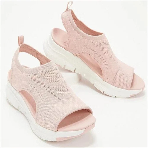 Womens Casual Orthopedic Wedge Sandals Slingback Walking Flat Shoes Summer Size - Picture 10 of 20