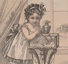 PISCATAQUIS ME TRADE CARD, DR MORSE'S INDIAN ROOT PILLS, GIRL & FISH TANK  A1115