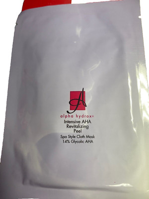 Vtg Alpha Hydrox Intensive 14% Glycolic AHA Peel Anti-Wrinkle 1Facial Cloth Mask