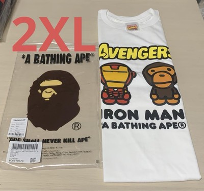 MINT BAPE Shirt XXL Authentic Rare A Bathing Ape Marvel Ironman 