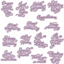 Love Wishes Greetings Word Metal Cutting Dies Scrapbooking Embossing DIY Stencil