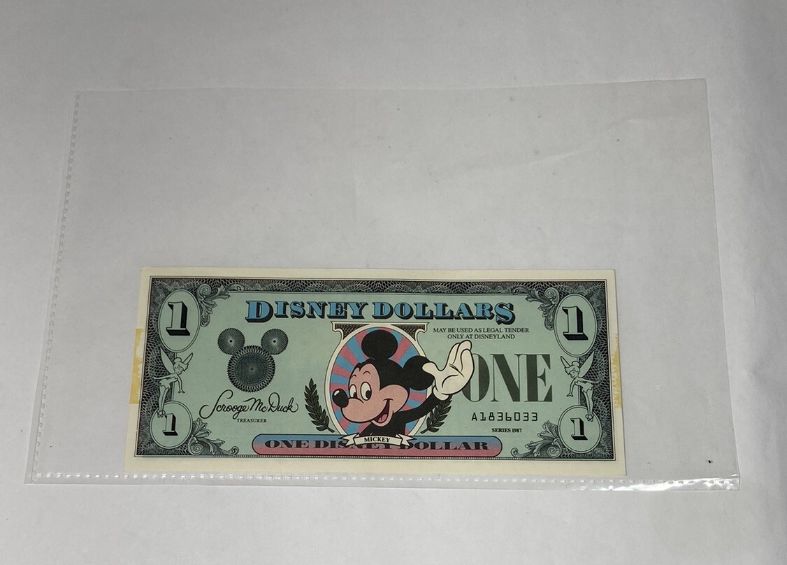1987 DISNEY DOLLAR $1 - Mickey - SERIES 
