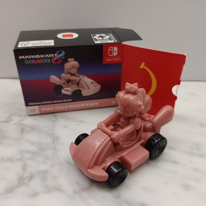 NEW 2024 McDonald's Happy Meal Mario Kart Rose Pink Princess Peach Kart #10