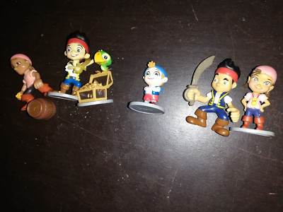 SET 6 FIGUREN JAKE UND DIE PIRATEN DES IMAGINÄREN LANDES VON DISNEY SCHÖNER ZUSTAND