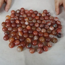 2.2LB 92Pcs Small Natural Red Carnelian Agate Crystal Sphere Ball Healing 2cm