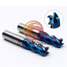 4 Flutes End Mill Cutter 1-20mm Tungsten Carbide HRC65 NACO Coated CNC Milling