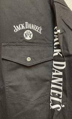 Wrangler Jack Daniels Black Old No. 7 Long Sleeve Button Down Shirt Sz  171/2 x35 | eBay