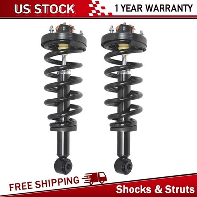 Pair Rear Strut Coil Spring Set For 07-10 Lincoln Navigator 4WD RWD AWD