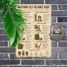 Rustic Kitchen Homesteading Knowledge Metal Signs Vintage Wall Art