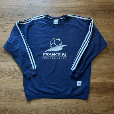 Sweat Adidas France 98 Coupe du Monde 1998 Vintage Football World Cup - Photo 1/4