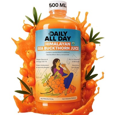 Daily All Day Himalayan Sea Buckthorn Berry Pulp Concentrated Juice 500 ml.