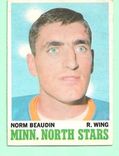 (1) NORM BEAUDIN 1970-71 O-PEE-CHEE # 48 NORTH STARS ROOKIE EX/EX+ CARD (N0553). rookie card picture