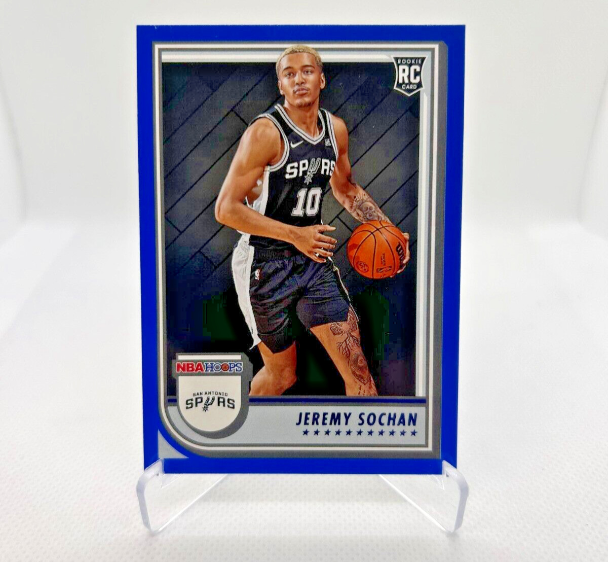 Jeremy Sochan RC - 2022-23 Hoops Blue Parallel #239 - San Antonio Spurs