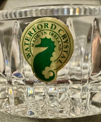 Waterford Crystal Best Wishes Wine Bottle Coaster  New Box