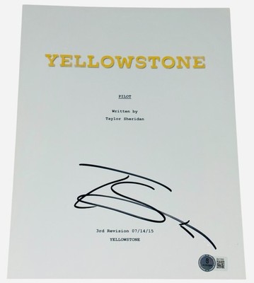 【希少】イエローストーン サイン入りハンドセレクテッド Yellowstone Taylor Sheridan Signed Autograph Yellowstone Pilot Script Full