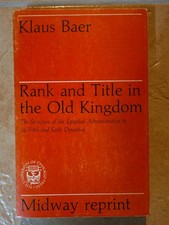 Baer - Rank and title in the old kingdom. Äg...