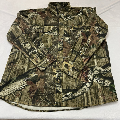 Browning Shirt Mens Extra Large Green Camouflage Odorsmart Break Up Infinity - Picture 1 of 23