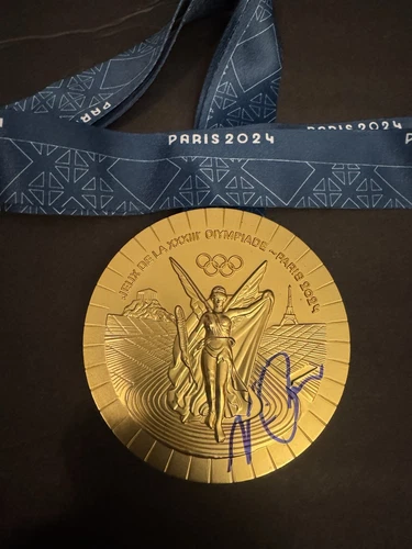 USWNT Naomi Girma SIGNED 2024 PARIS OLYMPICS TEAM USA GOLD MEDAL JSA COA