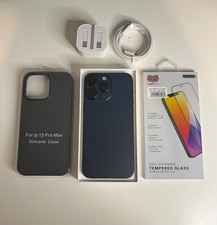 Apple iPhone 15 Pro Max Blue Titanium 256GB | Great condition | FAST & FREE SHIP