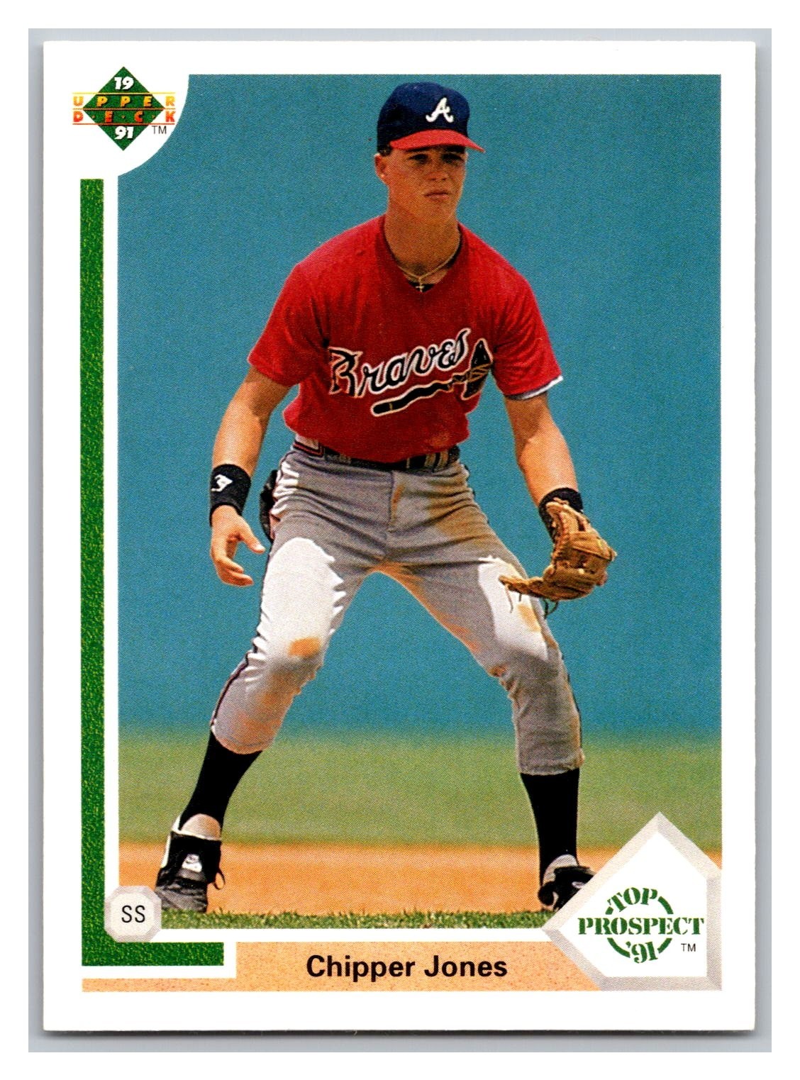 1991 Upper Deck - Top Prospect Chipper Jones #55 (RC)