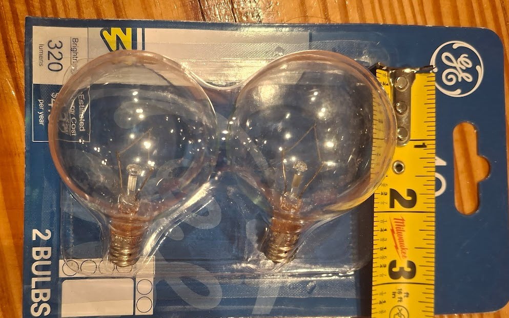 Ge Decorative Globe Bulb 40 W G16-1/2 Candelabra 3 In. Clear (Total 12)