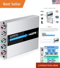 Component to HDMI Converter with Scaler Function, RGB to HDMI, 5RCA YPbPr to ...