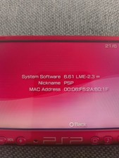 Sony PSP 3003 Radiant Red Slim Lite Handheld Console 1 Game - No Battery
