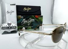 MAUI JIM DIAMOND HEAD MJ H145-16 GOLD HCL BRONZE POLARIZED VINTAGE SUNGLASSES
