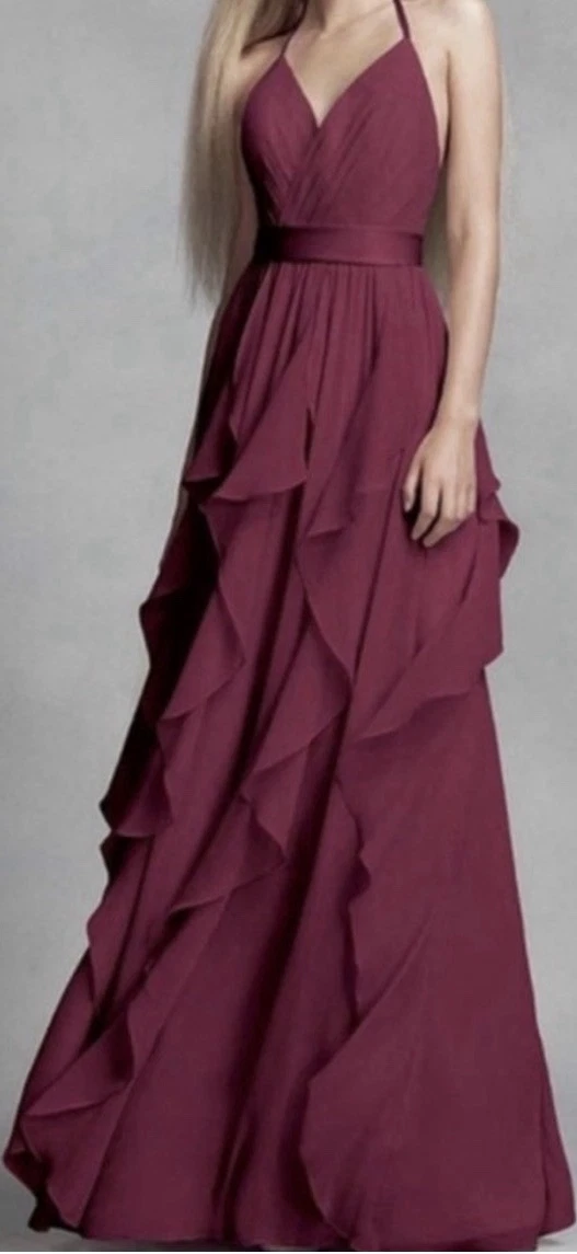 vera wang burgundy bridesmaid dress Calvin Klein Jeans Rust Brown Midi Shirt Dress