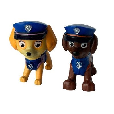 Paw Patrol Lot of 2 Police Ultimate Rescue Total Team Figures Skye & Zumba - 2''