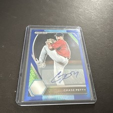 CHASE PETTY 2021 PRIZM DRAFT PICKS ROOKIE BLUE HYPER PRIZM AUTOGRAPH AUTO BF2016