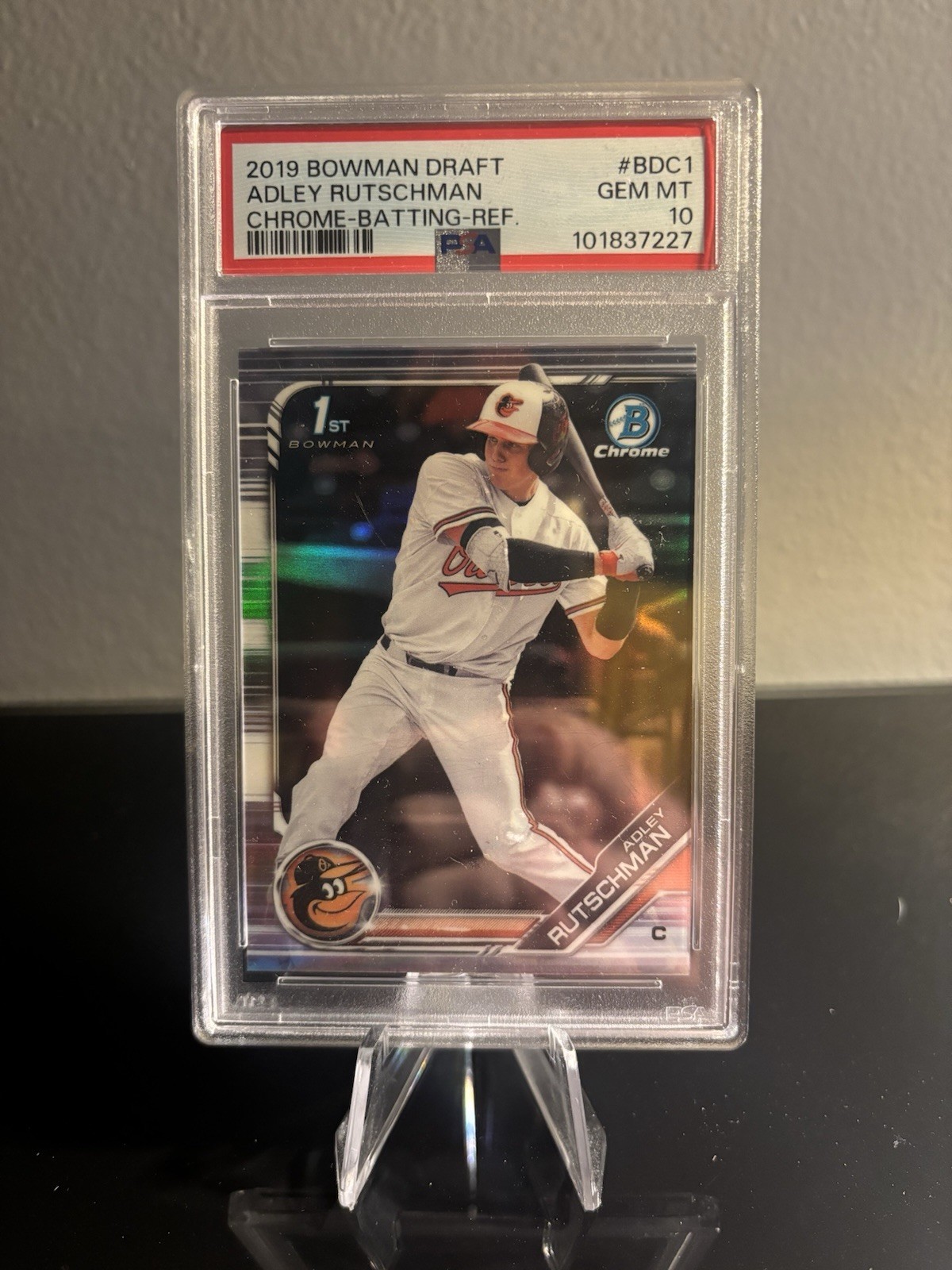 2019 Bowman Draft - Chrome Adley Rutschman #BDC-1 Refractor Batting (RC)