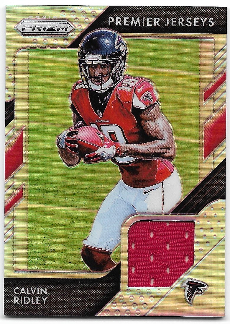 2018 Panini Prizm Calvin Ridley Prizm Premier Jerseys Patch PP-9 Atlanta Falcons