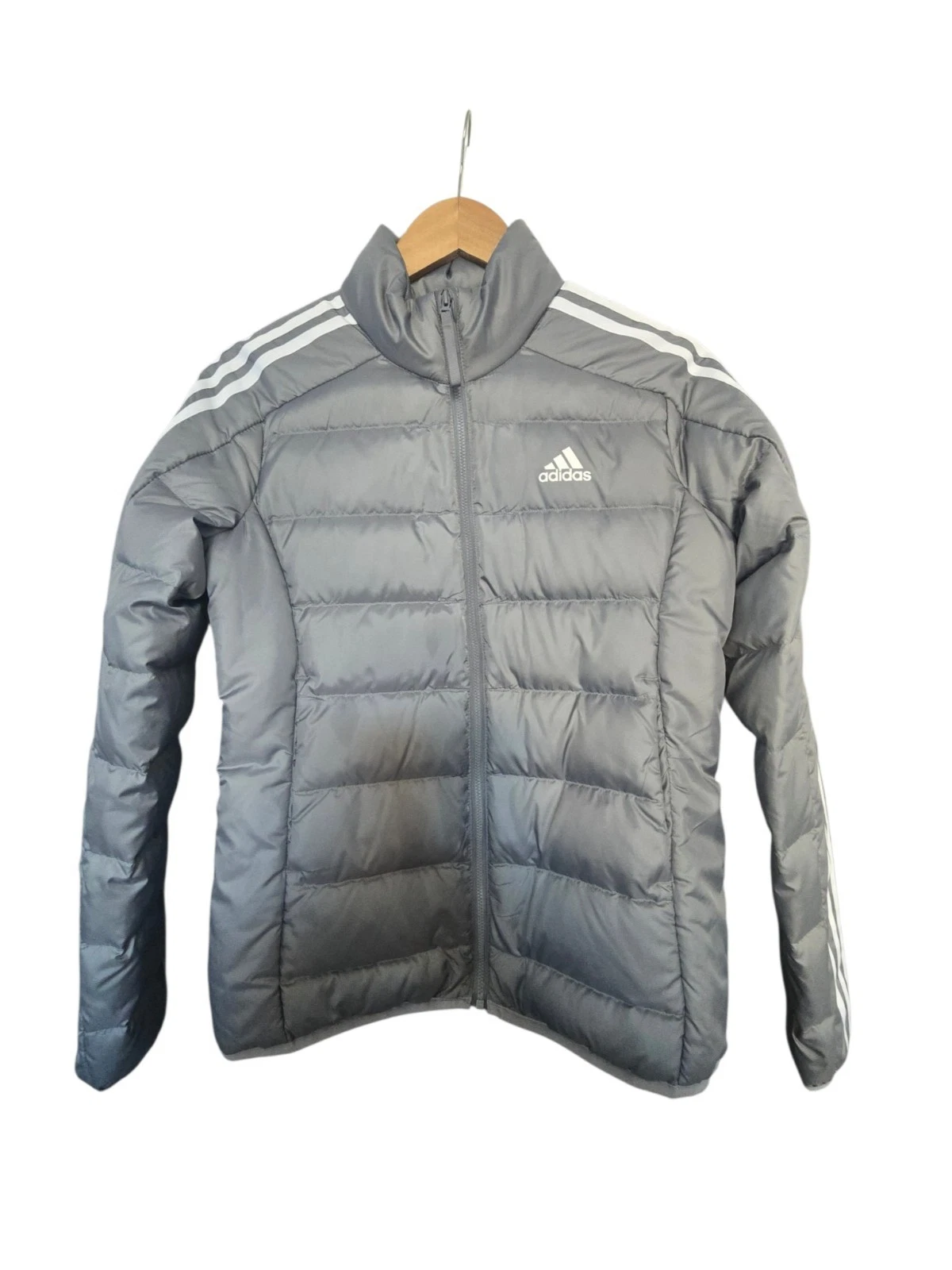 Adidas Puffer Jaclet Light Grey Unisex Adults Size S Men Women New - product detail image 3