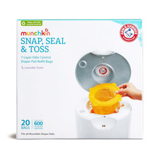   Arm  Hammer Diaper Pail Snap, Seal  Toss  Refill Bags, Holds up to 600 Newbo